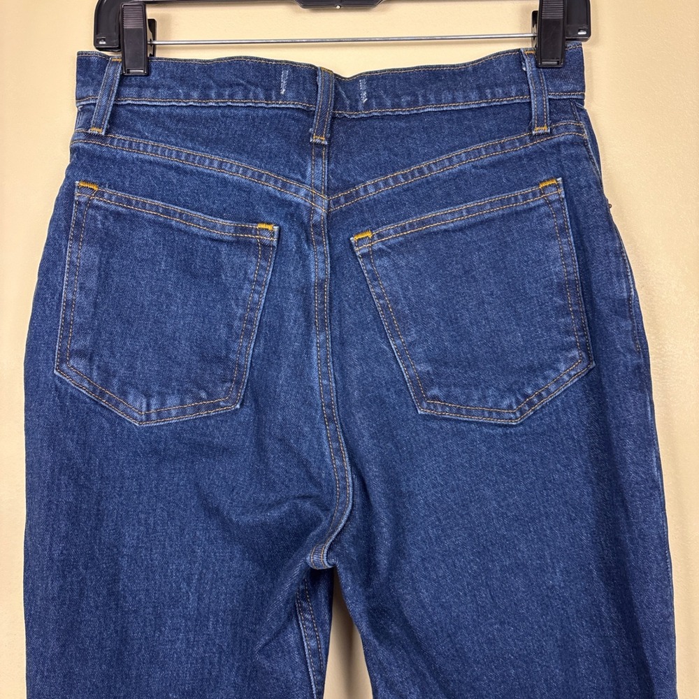 ABERCROMBIE & FITCH Curve High Rise 90s Straight Jeans Dark Marble Women Size 27 - Picture 11 of 15